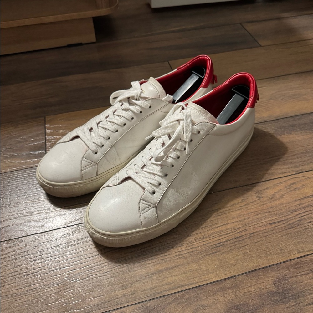 Givenchy White and Red Sneakers